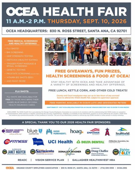 OCEA Health Fair 9.10.26